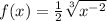 f(x)= \frac{1}{2} \sqrt[3]{x^{-2}}