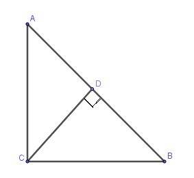 Впрямоугольном треугольнике abc угол c=90 градусов,cd высота треугольника,ac= 8 см,cb=6 см.найдите д