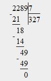 Раздели столбиком 80 395: 5 и 2289: 7