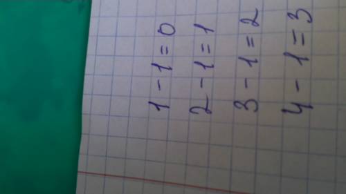 Составь и запиши разности в каждой из которых уменьшаемое одно из чисел ,1234, а вычитаемое равно 1
