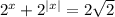 2^{x}+2^{|x|}=2\sqrt2