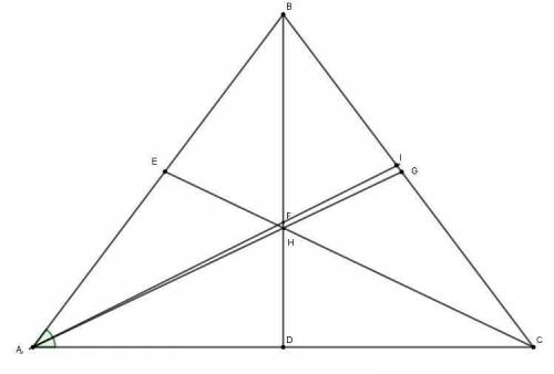 Точка перетину медіан рівнобедреного трикутника віддалена від основи на 5 см а бісектриса кута при о