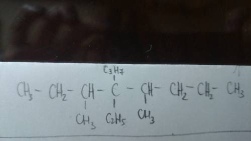 3,4-диметил , 4-этил, 4-пропилоктан составить соединение, посчитать углероды, составить изомер.
