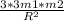 \frac{3*3m1*m2}{R ^{2} }