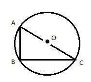 Около прямоугольного треугольника авс (уголв=90градусов) описана окружность. найти радиус окружности