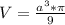 V= \frac{a ^{3} * \pi }{9}