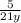 \frac{5}{21y}