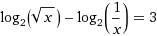 Решить не могу вспомнить log[2,sqrtх]- log[2,1/x]=3
