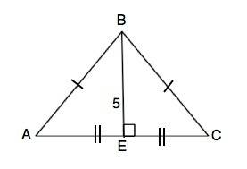 Вравнобедренном треугольнике авс с основанием ас высота ве равна 5 см,а периметр треугольника авс ра