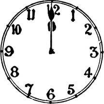 Нарисуй,что показывают часы,когда одни сутки сменяются другими.как называется это время суток