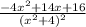 \frac{-4 x^2+14 x+16}{(x^2+4)^2}