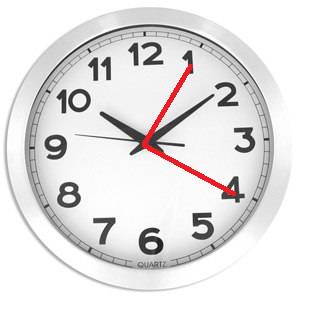 Найдите угол между часовой и минутной стрелками часов в 1 час 20 минут