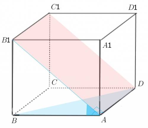 Авсda1b1c1d1 - куб. найти угол между плоскостями (ав1с1) и (авс)