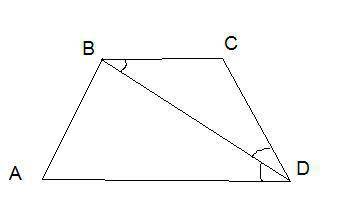 Обчислити площу трапеції якщо основи дорівнюють 32 і 12 см а діагональ ділить її гострий кут навпіл