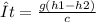 Δt= \frac{g(h1-h2)}{c}