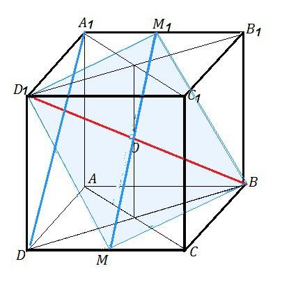 Дан куб с ребром равный 1. найти угол между прямыми da1 и bd1