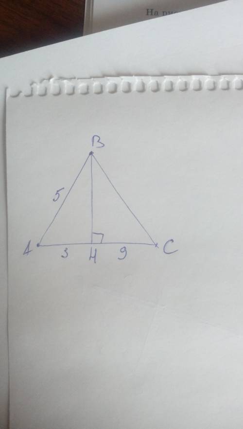 Отреок вн- высота треугольника авс.используя данные указанные на рисунке ,найдите площадь треугольни