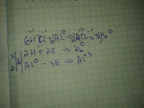 Составьте уравнение окислительно восстановительной реакции hi+al=alcl3+h2.