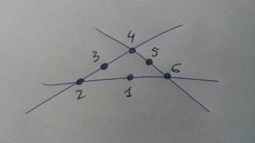 Незнайка начертил три прямые линии на каждой отметил по три точки оказалось что всего он отметил 6 т