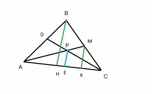 Дан треугольник abc, am и cd - его медианы, am =15/2; cd 6корней из 2. отрезок bh является высотой т