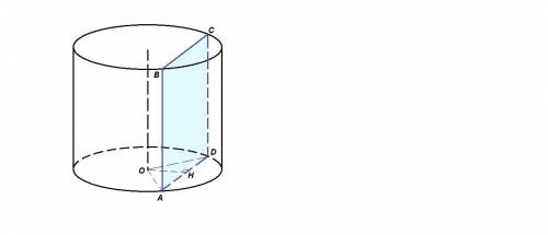 Высота цилиндра равна 4м расстояние между осью цилиндра и параллельной ей плоскостью сечения равно 3