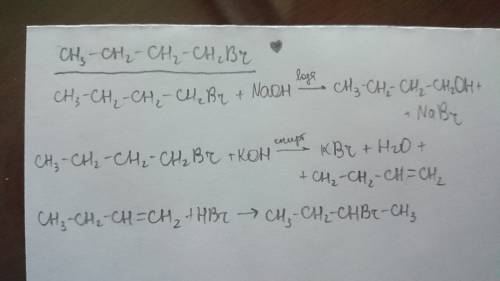 Напишите структурную формулу вещества с4н9br, образующего при гидролизе первичный спирт, а при дегид