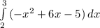 \int\limits^3_2 {(-x^2+ 6x- 5)} \, dx