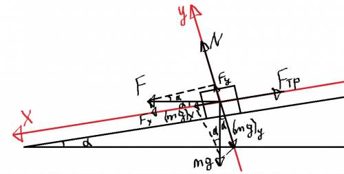 Какую горизонтальную силу f необходимо приложить к бруску чтобы он равномерно перемещался вниз по на