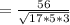 = \frac{56}{ \sqrt{17*5*3} }