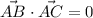 \vec{AB} \cdot \vec{AC}=0