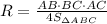R = \frac{AB \cdot BC \cdot AC}{4S_{\Delta ABC}}