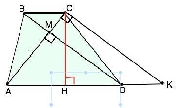 Диагонали трапеции взаимно перпендикулярны и равны 12 см и 16 см найти высоту