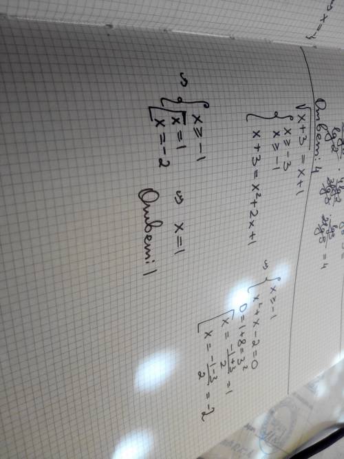 Корень из (х+3)=х+1. в ответе укажите корень уравненич и сумму всех его корней, если их несколько