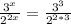 \frac{3^{x}}{2^{2x}}= \frac{3^3}{2^{2*3}}