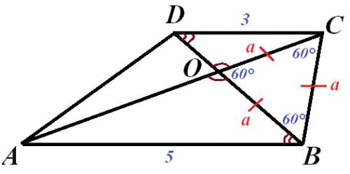 Втрапеции abcd с основаниями ab и cd диагонали ac и bd пересекаются в точке о, причем треугольник bo