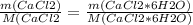 \frac{m(CaCl2)}{M(CaCl2} = \frac{m(CaCl2*6H2O)}{M(CaCl2*6H2O)}
