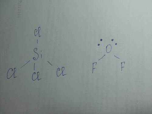 Атом кислорода в молекуле оf2 и атом кремния в молекуле sicl4 имеют одинаковый тип гибридизации. фор