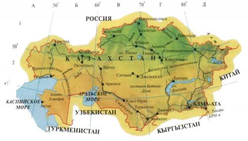 Положение и границы республики казахстана
