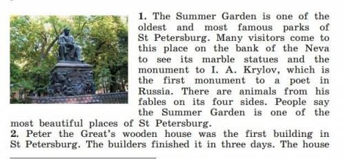 1. the summer garden is one of the oldest and most famous parks of st petersburg. many visitors come