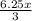 \frac{6.25x}{3}