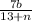 \frac{7b}{13+n}