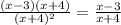 \frac{(x-3)(x+4)}{(x+4)^2} = \frac{x-3}{x+4}