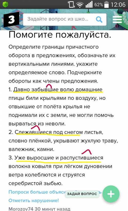 Определите границы причастного оборота в предложениях, обозначьте их вертикальными линиями. укажите