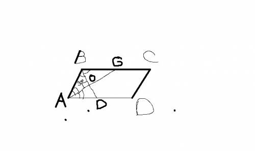 Биссектрисы углов а и b трапеции аbcd пересекаются в точке о. докажите, что угол аов =90* с рисунком