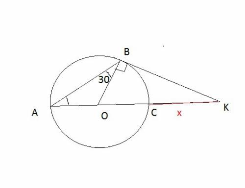 Отрезок ас диаметр окружности с центром в точке о .прямая l касается окружности в точке в и пересека