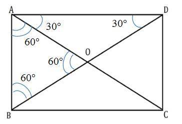 Диагонали прямоугольника abcd пересекаются в точке о, угол адб = 30°,вд=10 см. найдите периметр треу