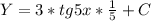 Y=3*tg5x* \frac{1}{5}+C