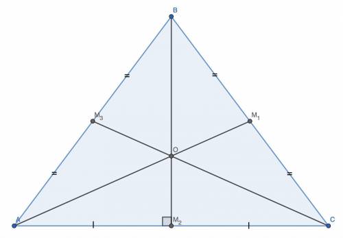 Втреугольнике авс со сторонами ав=вс=15 и ас=18 найдите расстояние от вершины в до точек пересечения