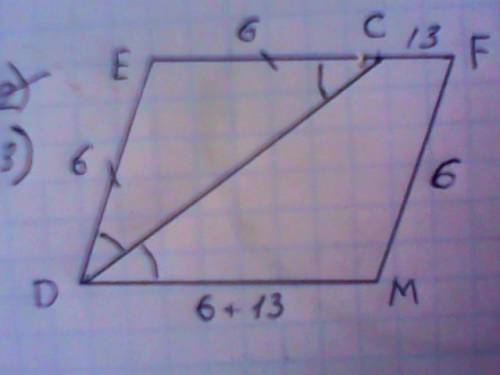 1) периметр параллелограмма авсд равен 42 см. найдите стороны параллелограмма, если две стороны отно