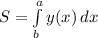 S= \int\limits^a_b {y(x)} \, dx